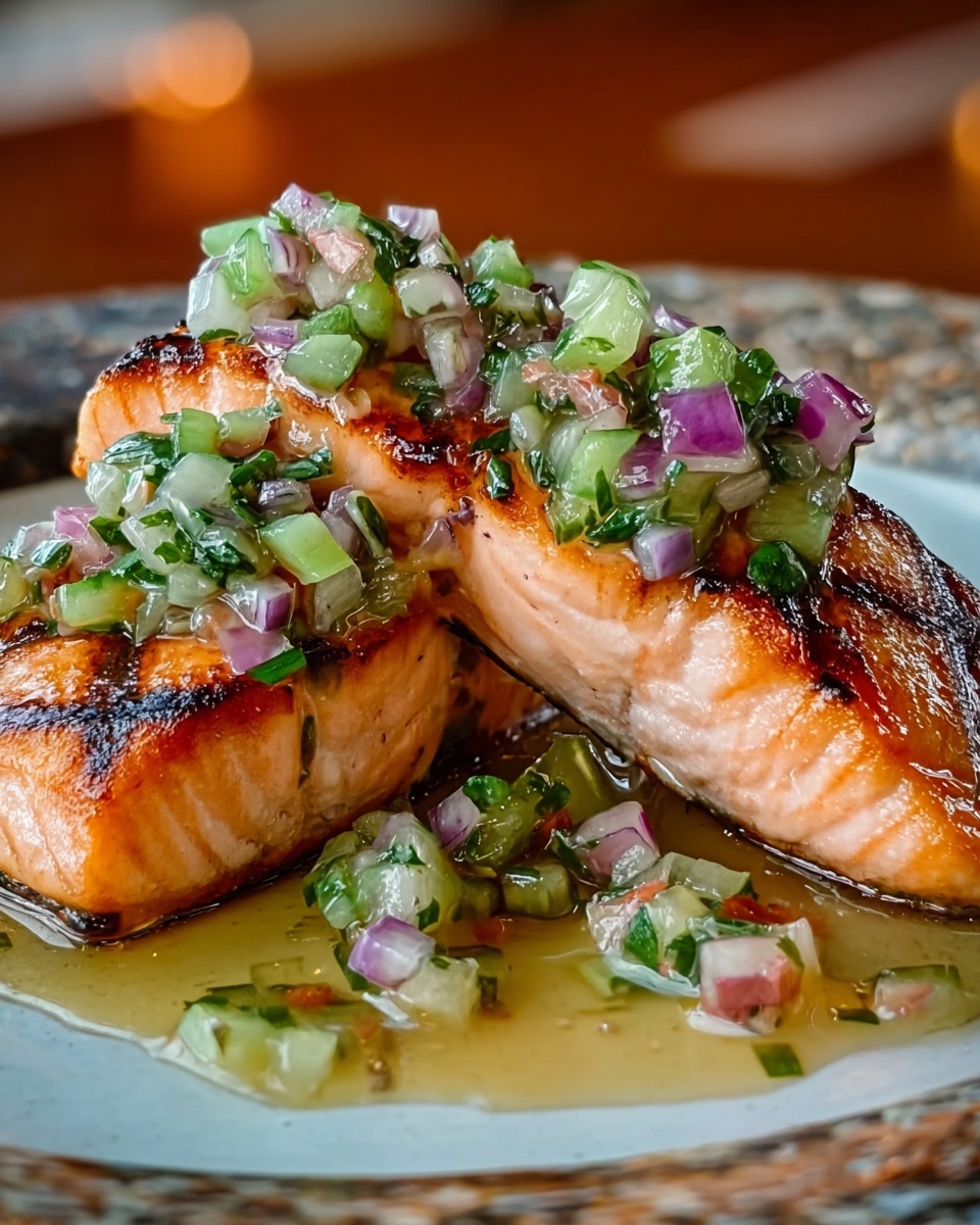 Miso Butter Salmon with Sizzled Scallion Salsa Verde Recipe - Recipe Image