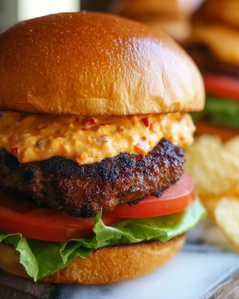 Burgers with Pimento Cheese Recipe - Recipe Image
