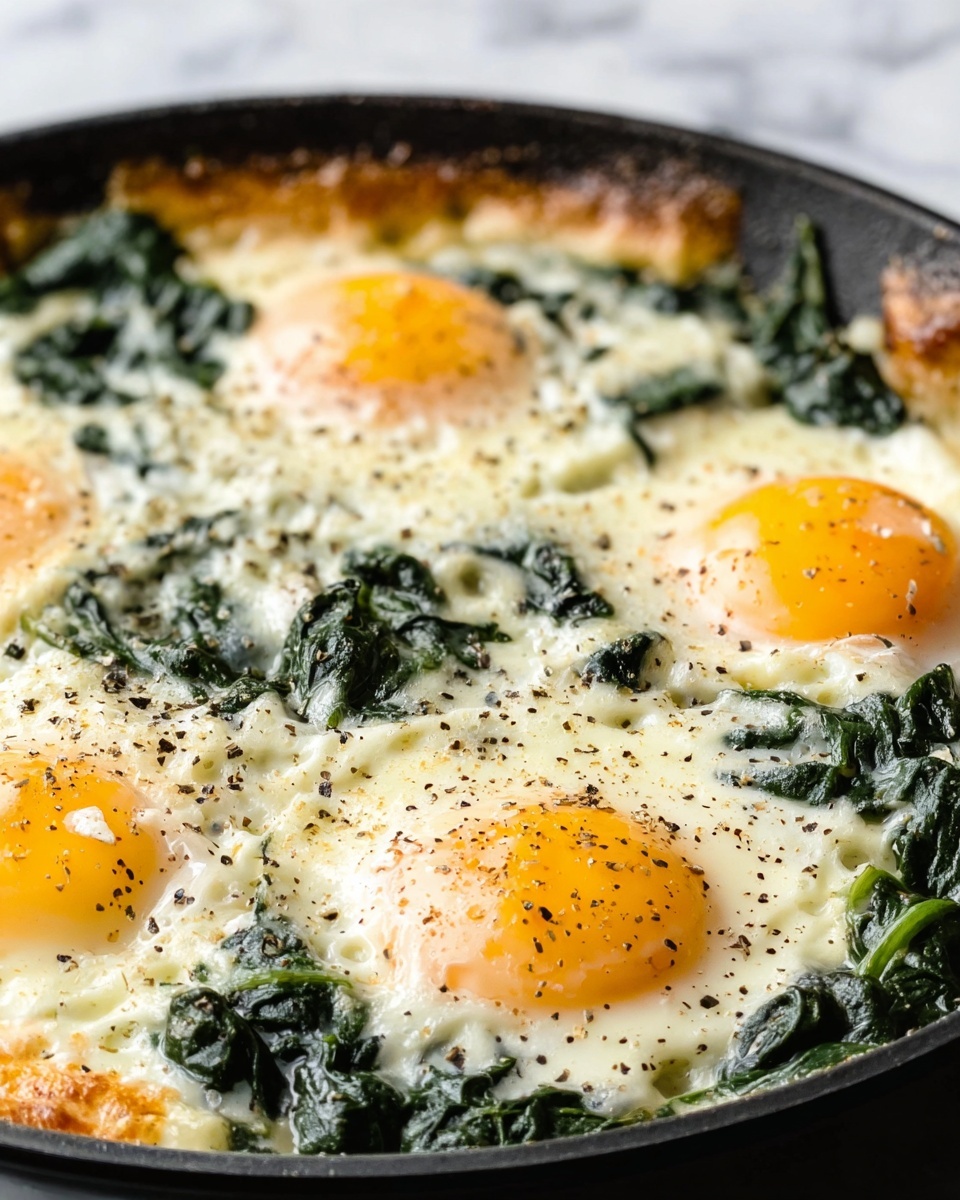 Baked Eggs Florentine Recipe - Recipe Image