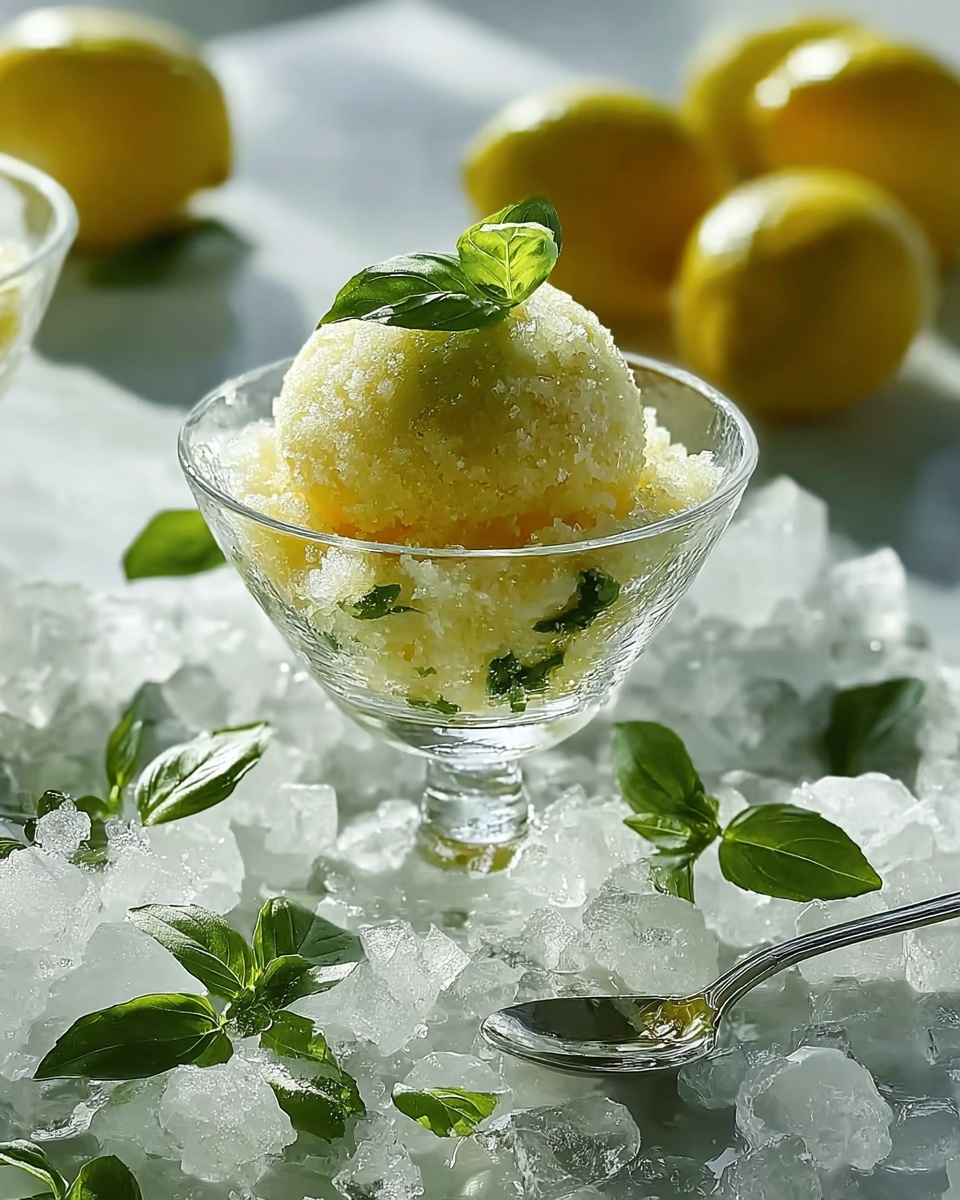 Lemon and Basil Granita Recipe - Recipe Image