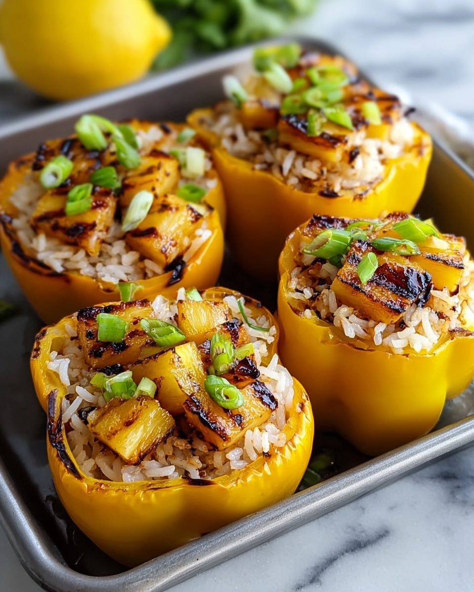 Teriyaki Pineapple Chicken & Rice Stuffed Peppers Recipe - Recipe Image
