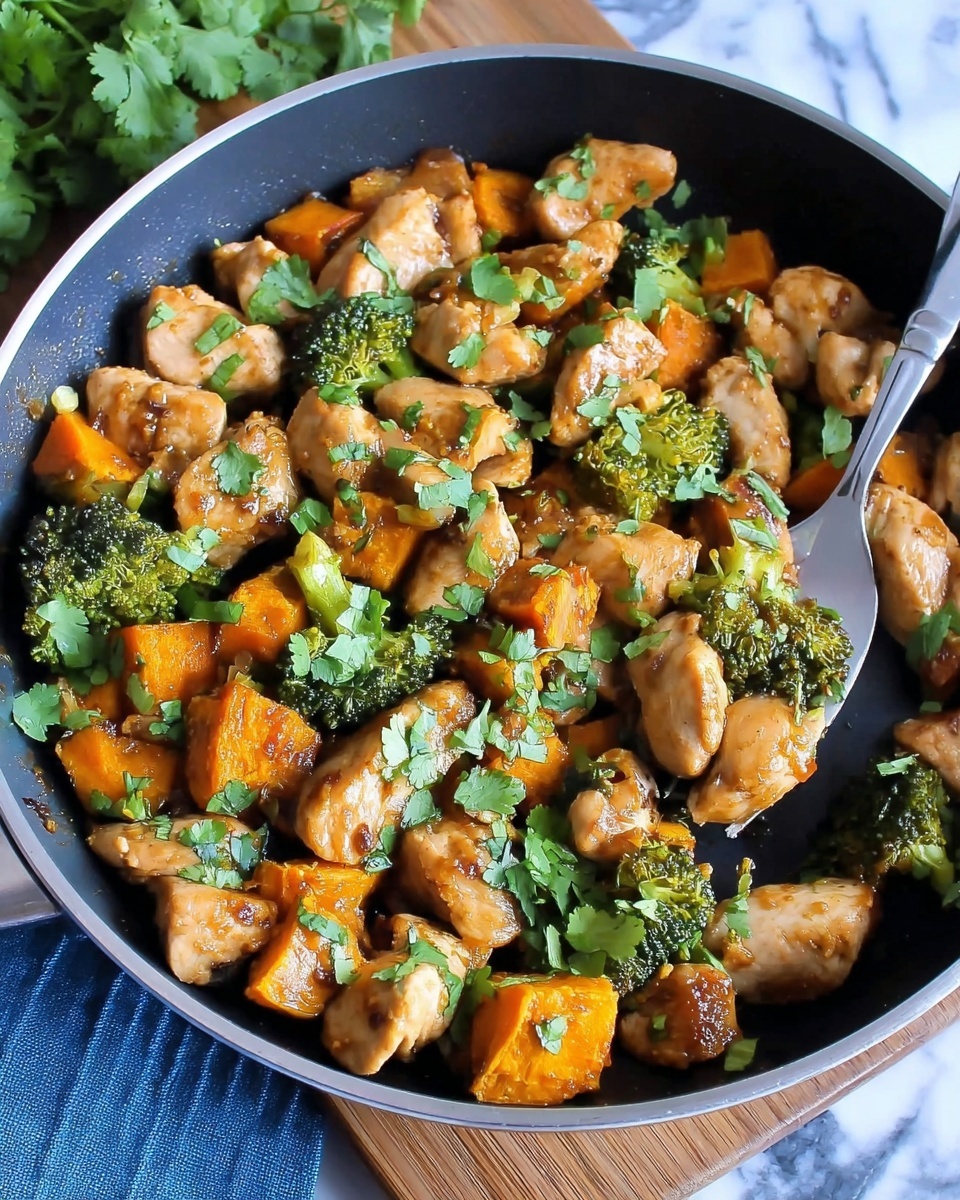 One-Pan Honey BBQ Chicken & Sweet Potatoes Recipe - Recipe Image