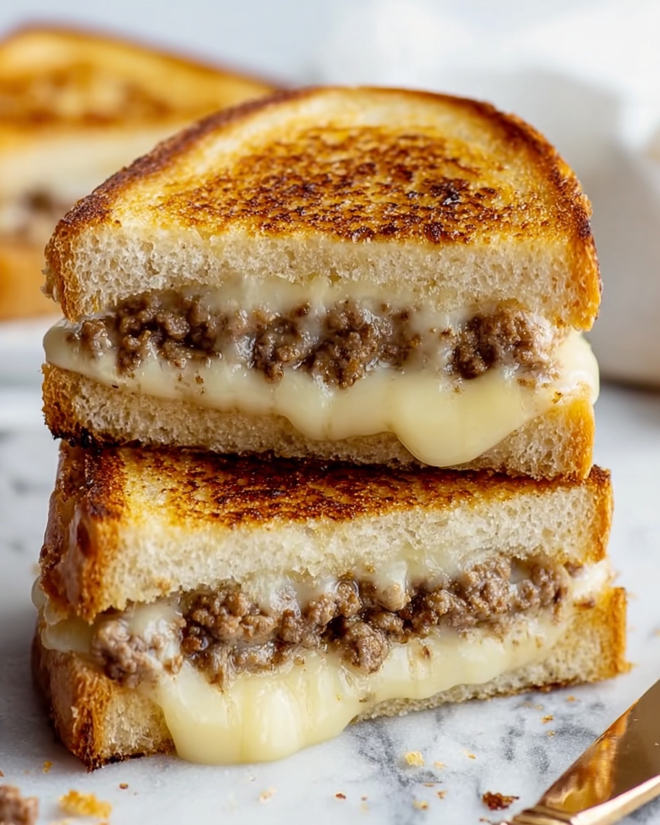 Steak and Mushroom Grilled Cheese Sandwiches Recipe - Recipe Image