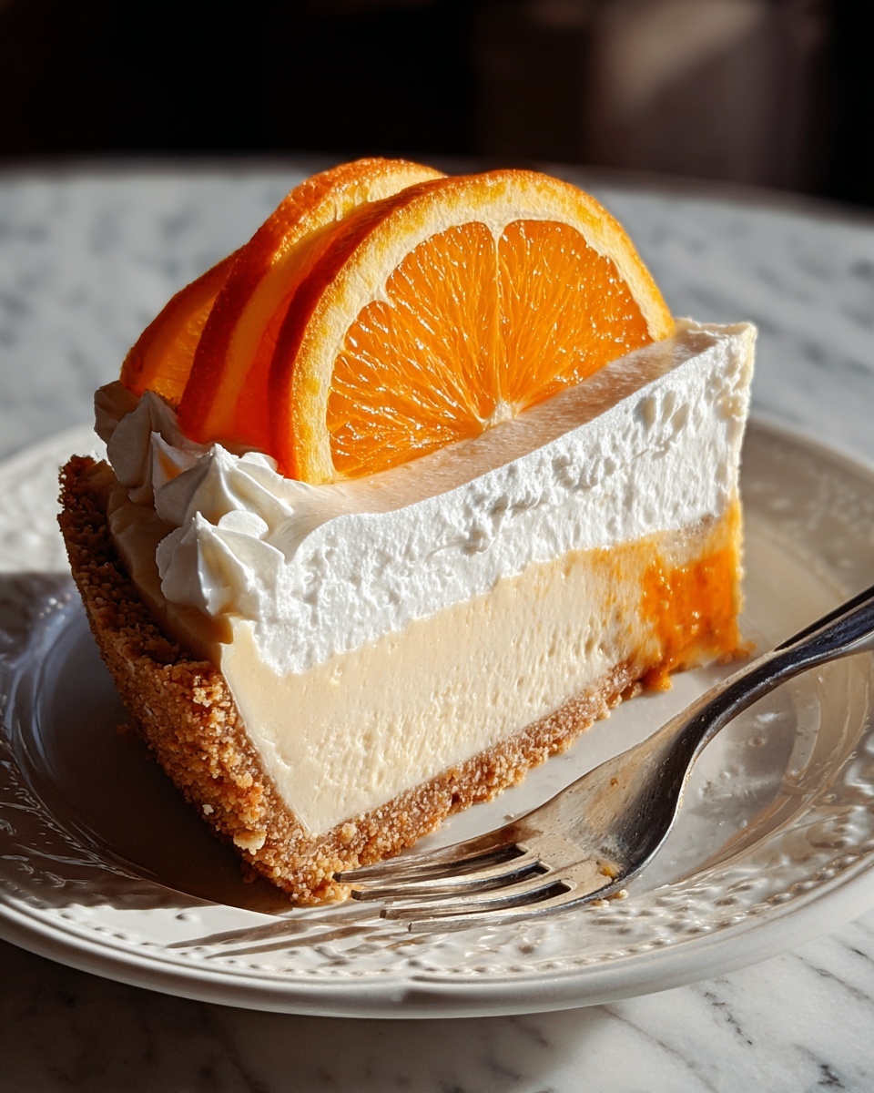 No-Bake Orange Creamsicle Cheesecake Recipe - Recipe Image