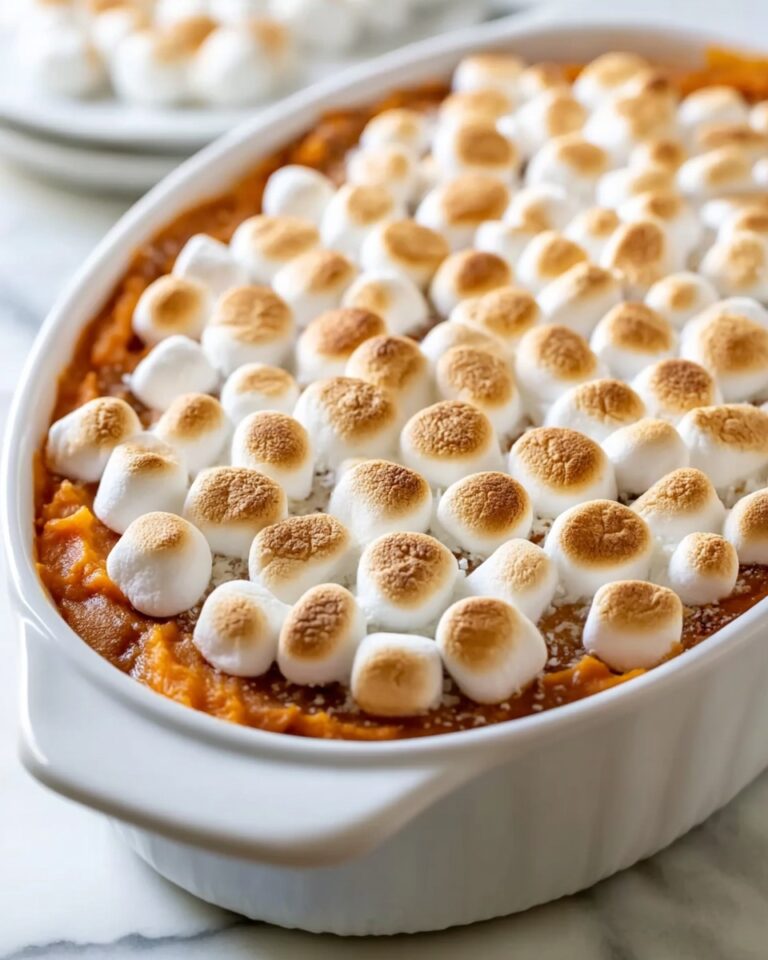 Sweet Potato Casserole with Marshmallow and Streusel Topping Recipe