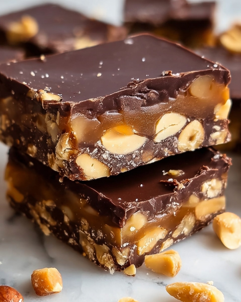 No Bake Chocolate Peanut Butter Protein Bars Recipe - Recipe Image