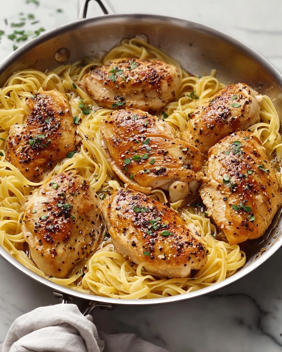 One-Pan Chicken with Buttered Noodles Recipe - Recipe Image
