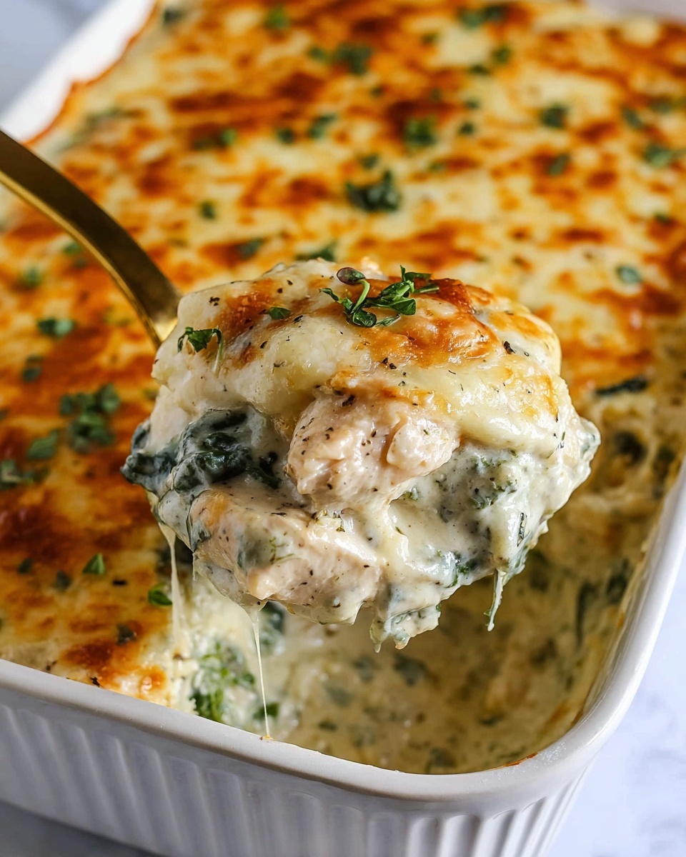 Spinach Artichoke Chicken Casserole Recipe - Recipe Image