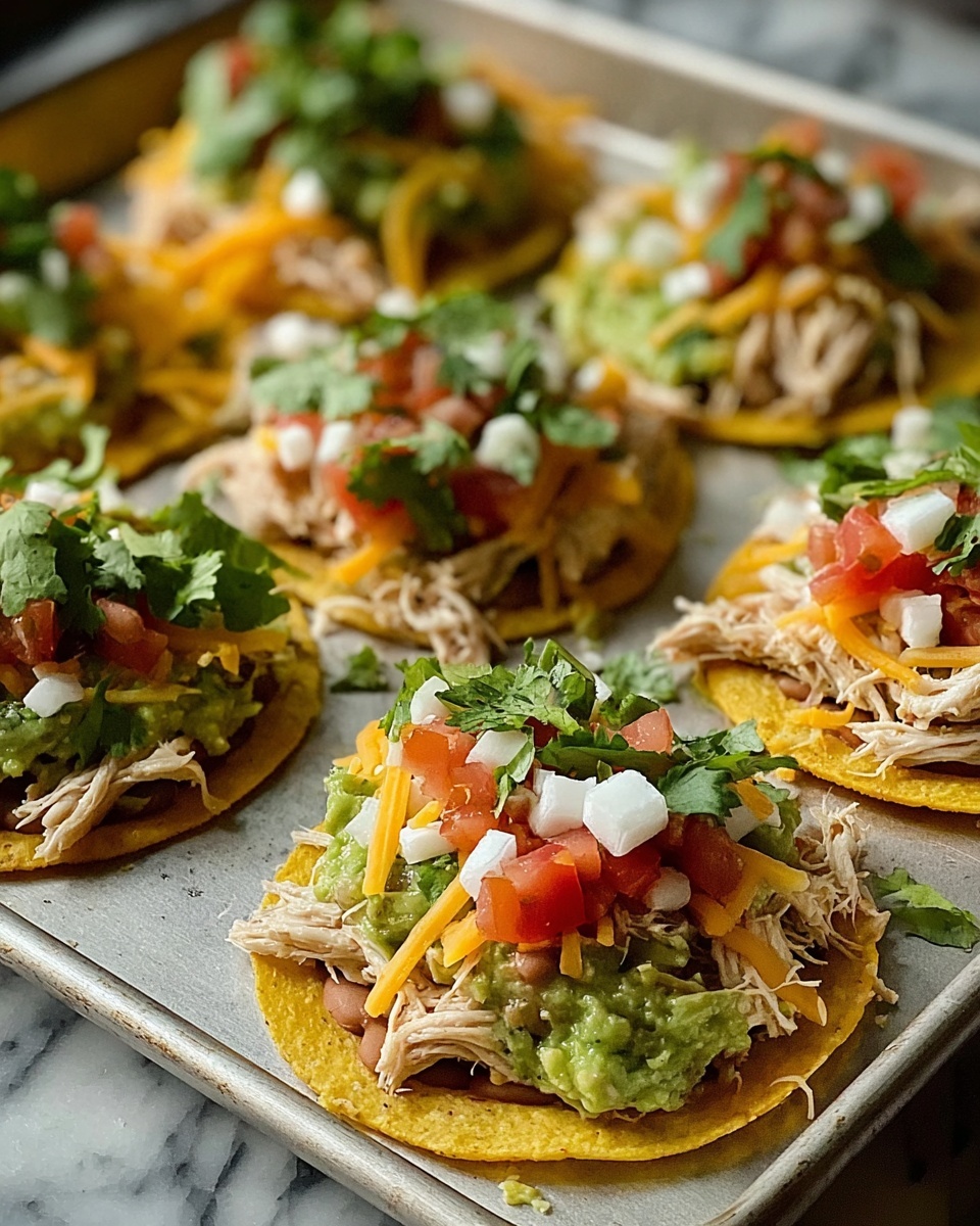 Easy Chicken Tostadas Recipe - Recipe Image