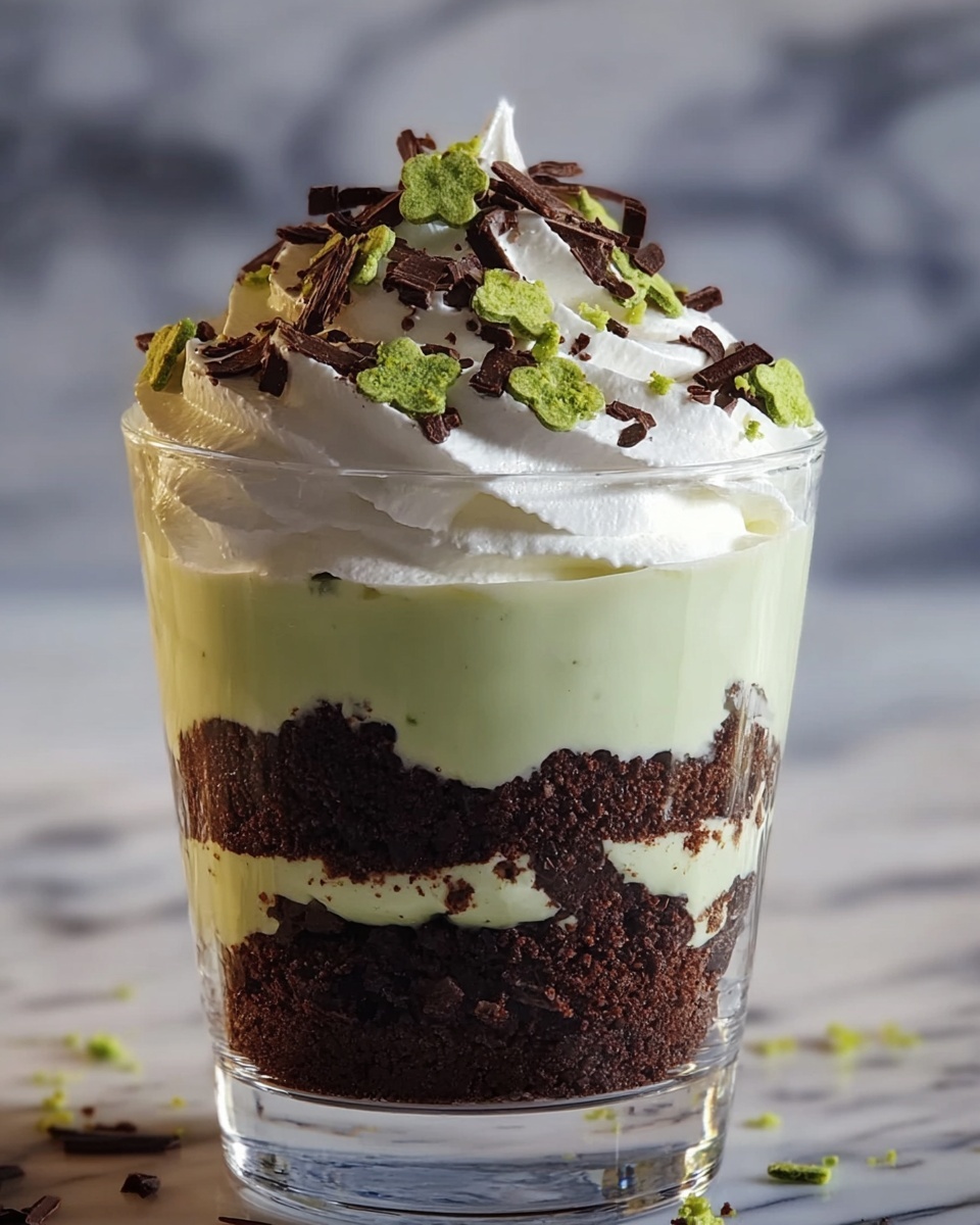 St. Patrick’s Day Brownie Trifle Recipe - Recipe Image