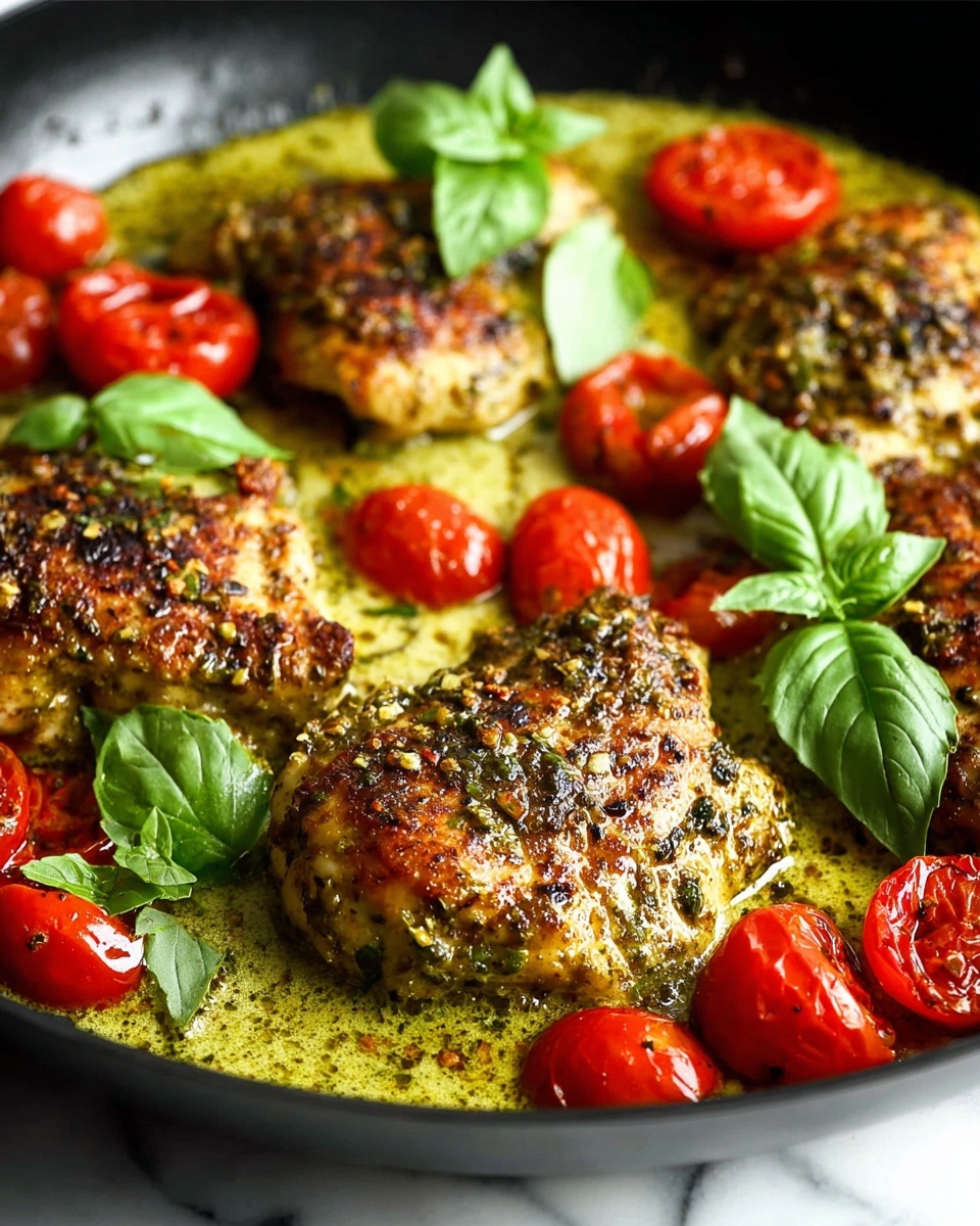 Creamy Pesto Chicken Recipe - Recipe Image