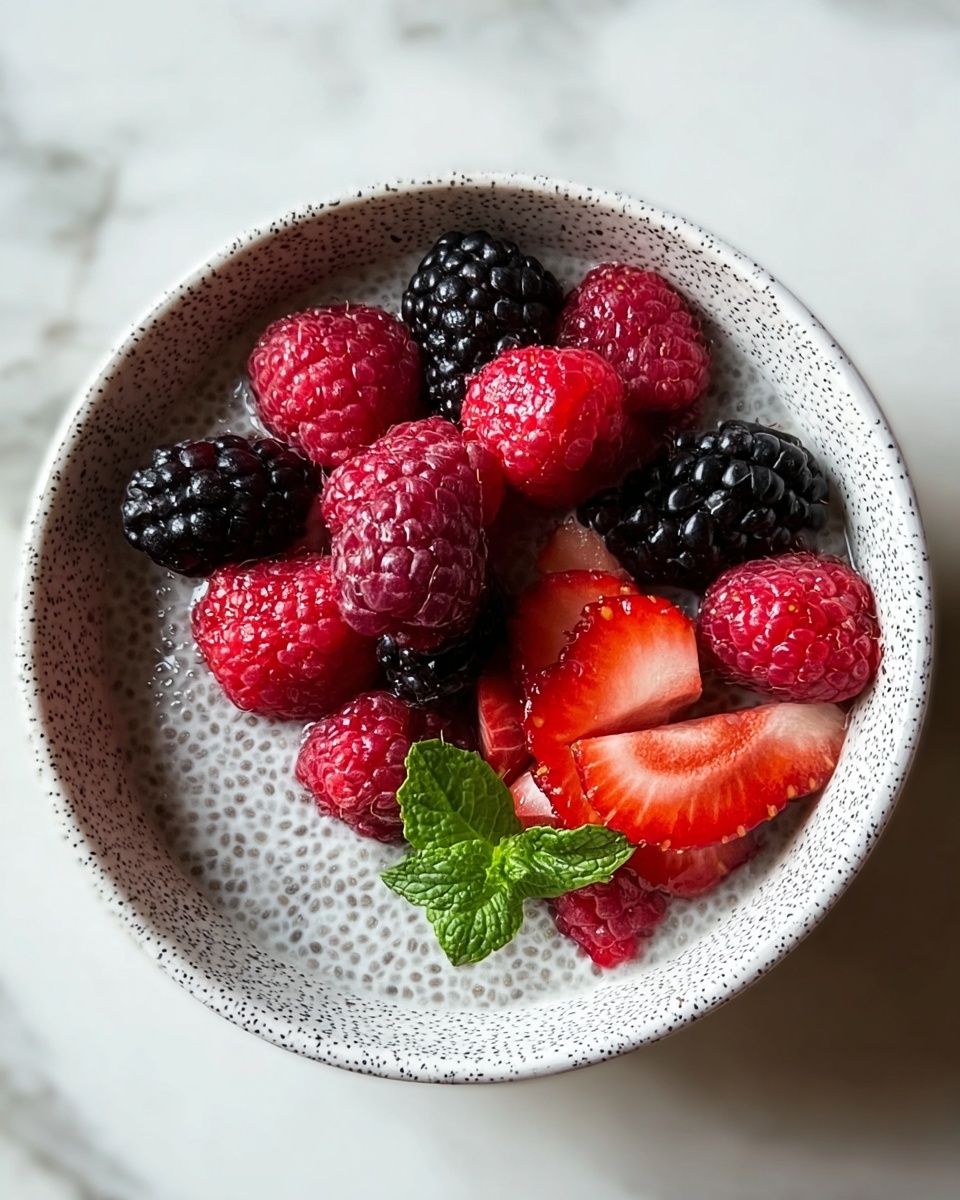 Chia Seed Pudding with Coconut Milk and Berries Recipe - Recipe Image