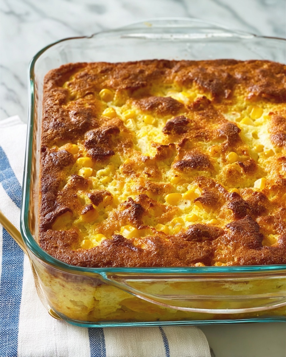 Creamy Corn Casserole with Cheddar Recipe - Recipe Image