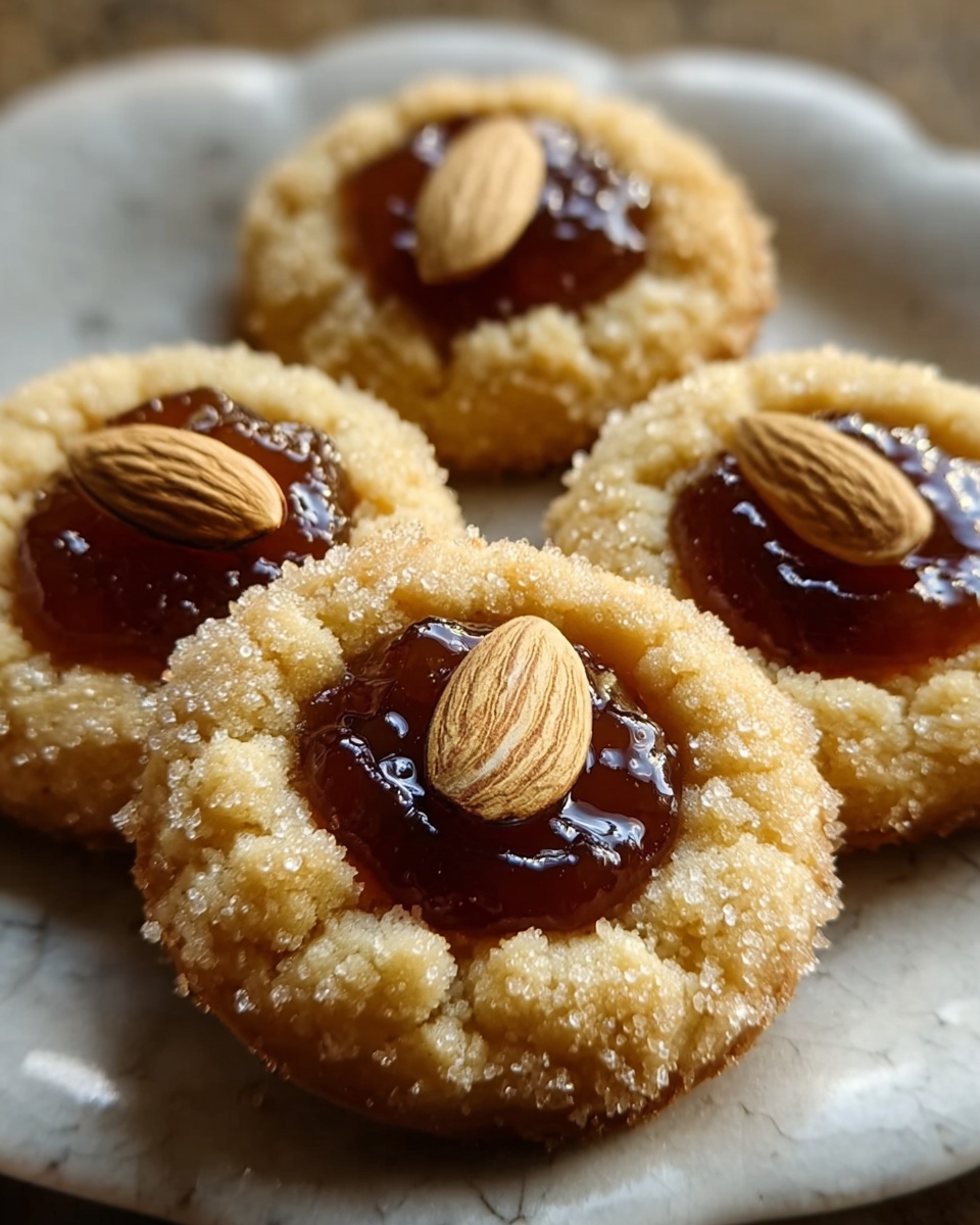 Italian Almond and Honey Thumbprint Cookies Recipe - Recipe Image