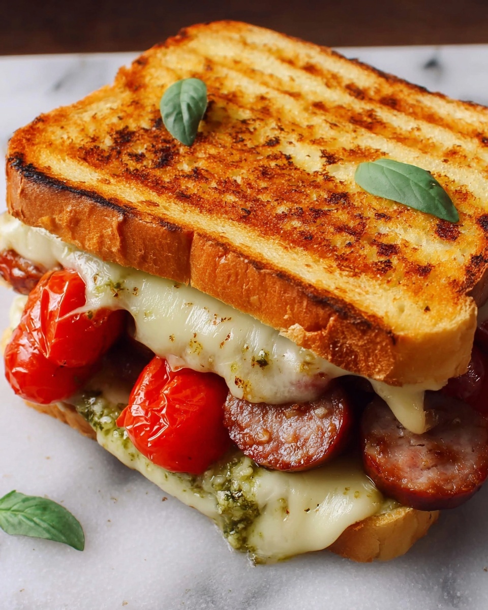 Toasted Tuscan Sausage Sandwich Recipe - Recipe Image