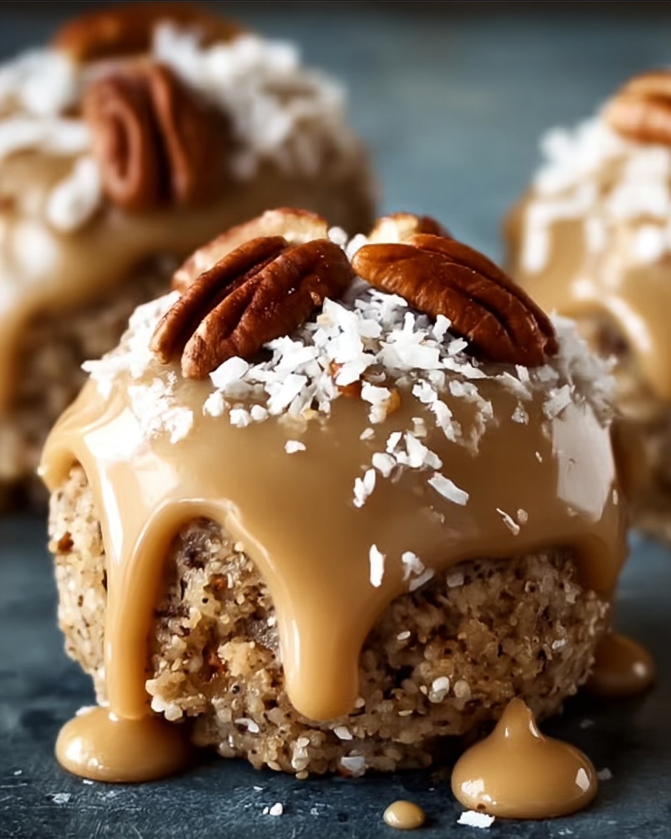 No Bake Pecan Coconut Praline Cookies Recipe - Recipe Image