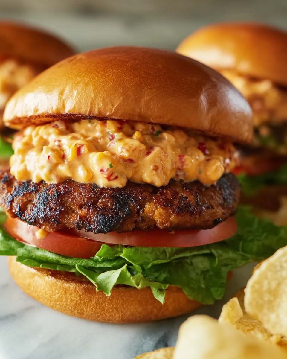 Burgers with Pimento Cheese Recipe - Recipe Image
