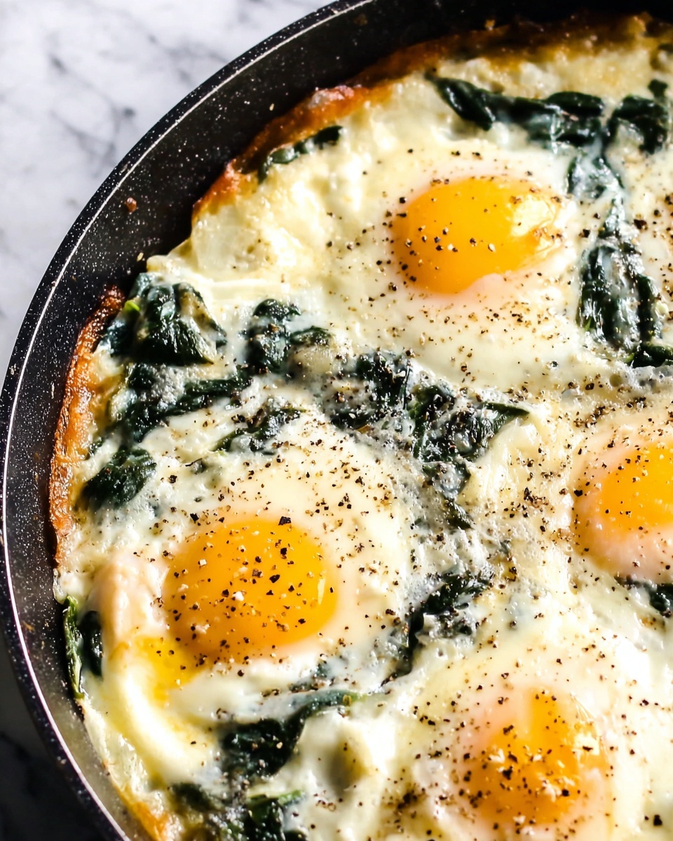 Baked Eggs Florentine Recipe - Recipe Image