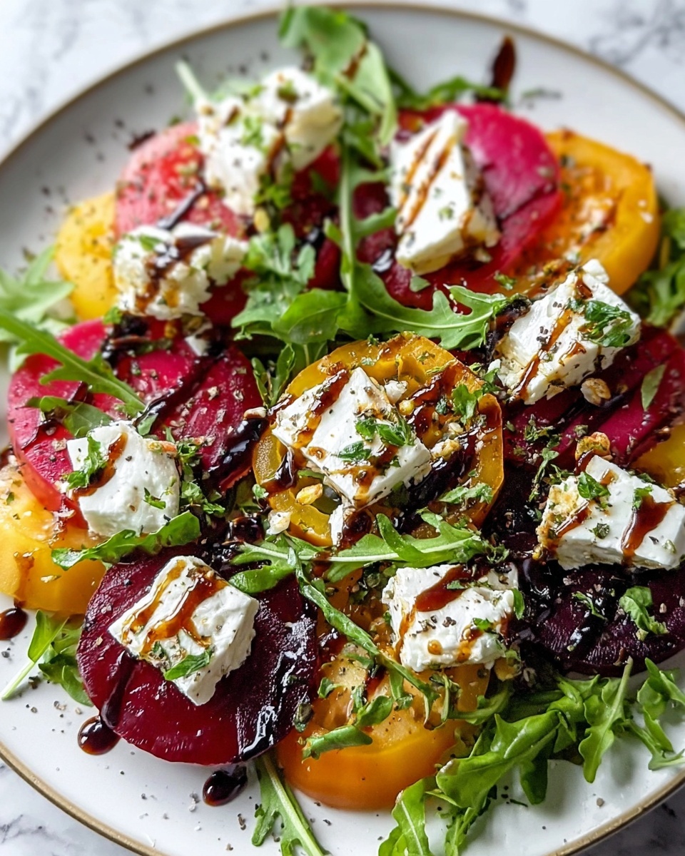 Beet Salad with Goat Cheese and Balsamic Recipe - Recipe Image