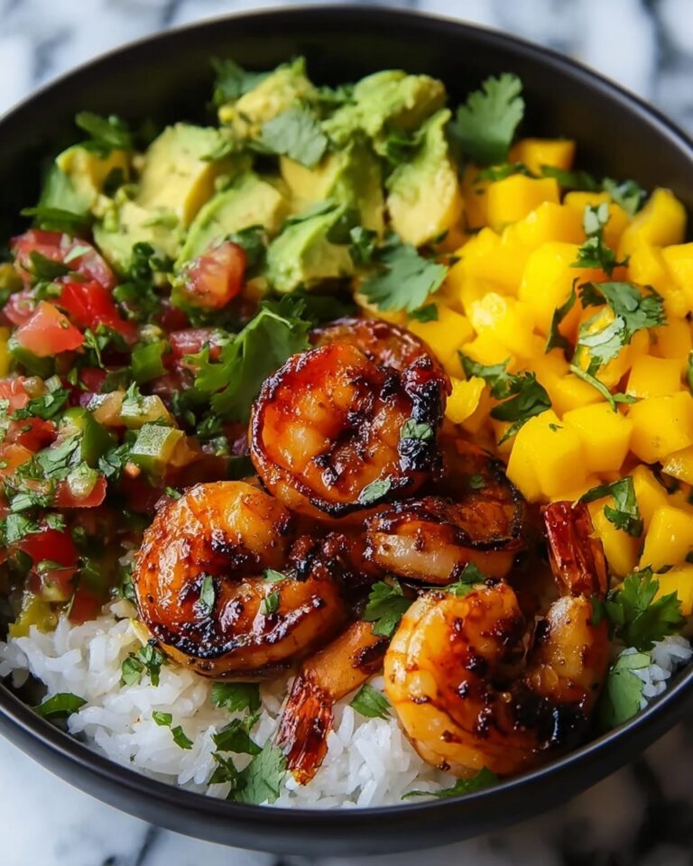 Chipotle Shrimp Avocado and Mango Rice Bowls Recipe