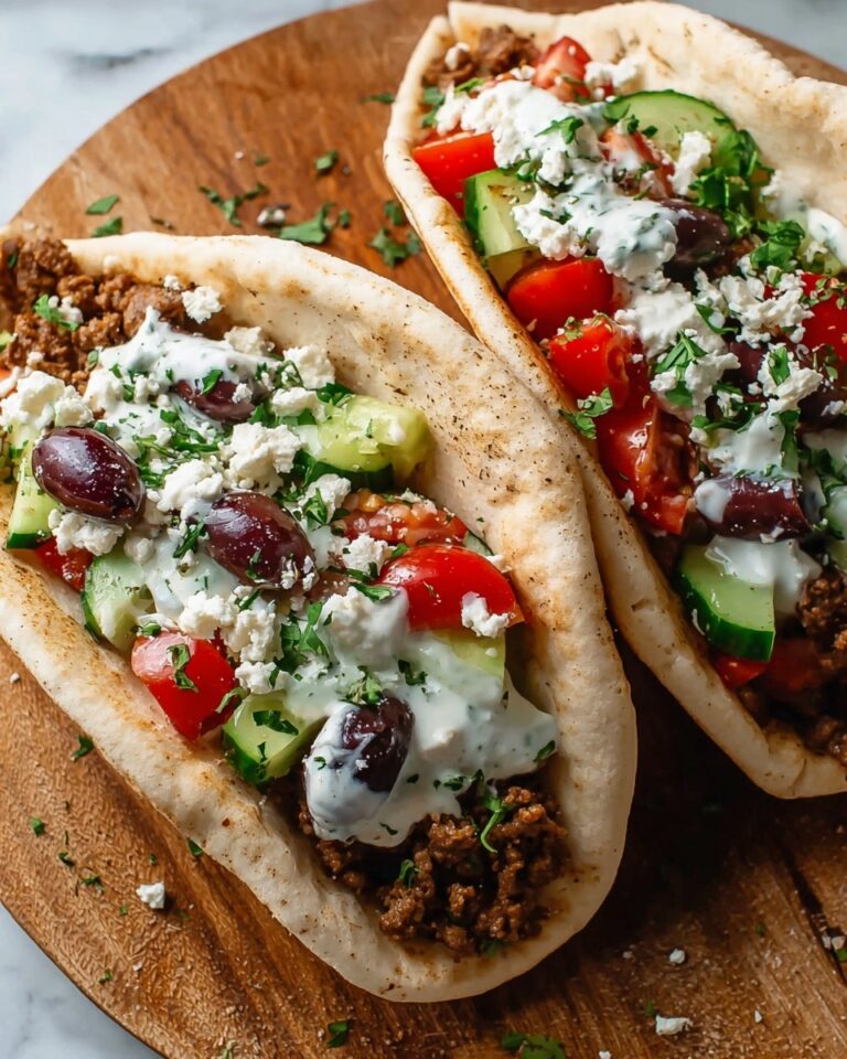 Mediterranean Ground Chicken Pitas Recipe