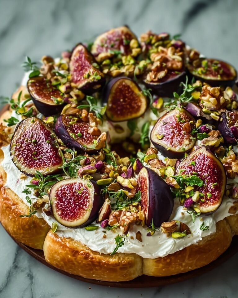 Fig, Goat Cheese & Pistachio Wreath Recipe