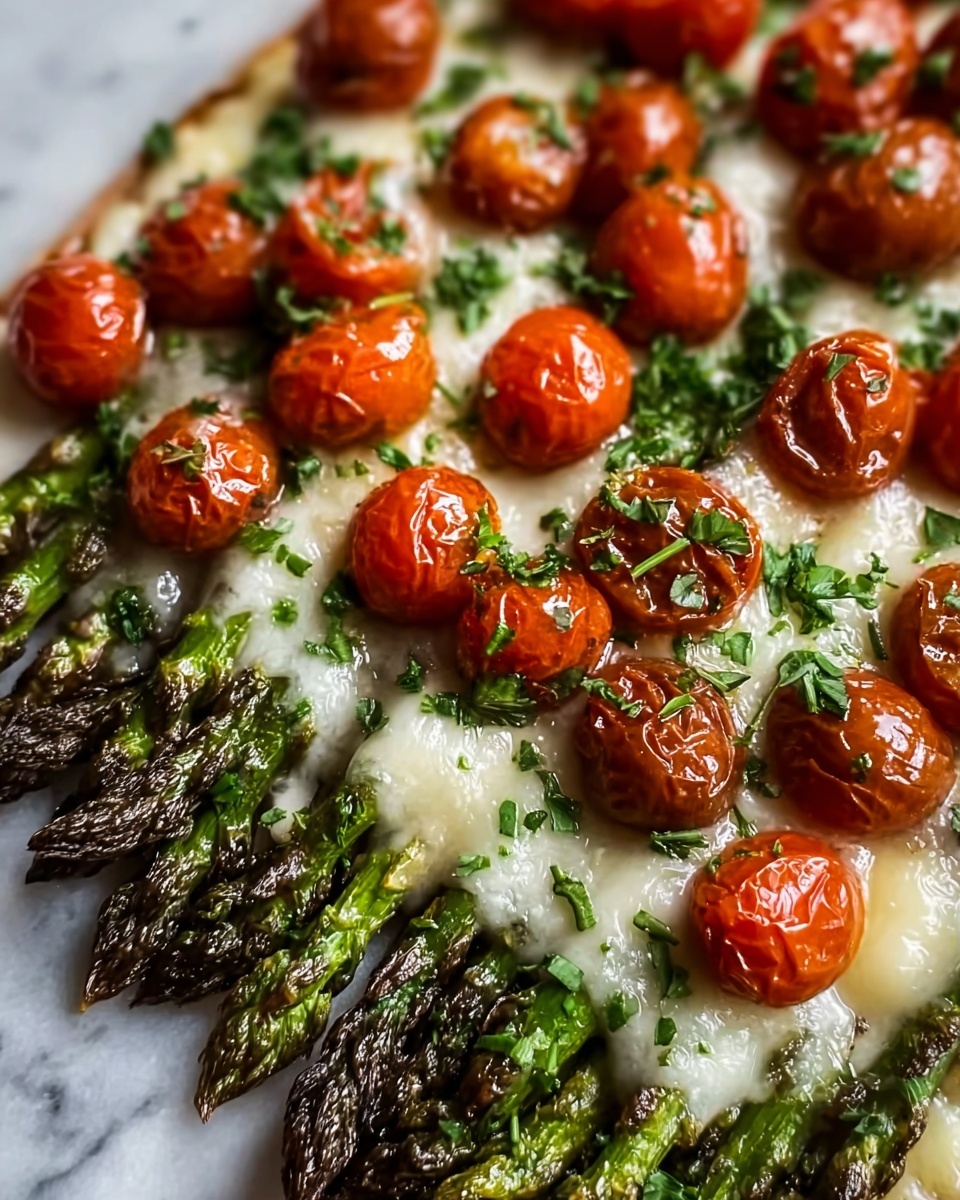 Parmesan Roasted Asparagus with Tomatoes & Balsamic Recipe - Recipe Image