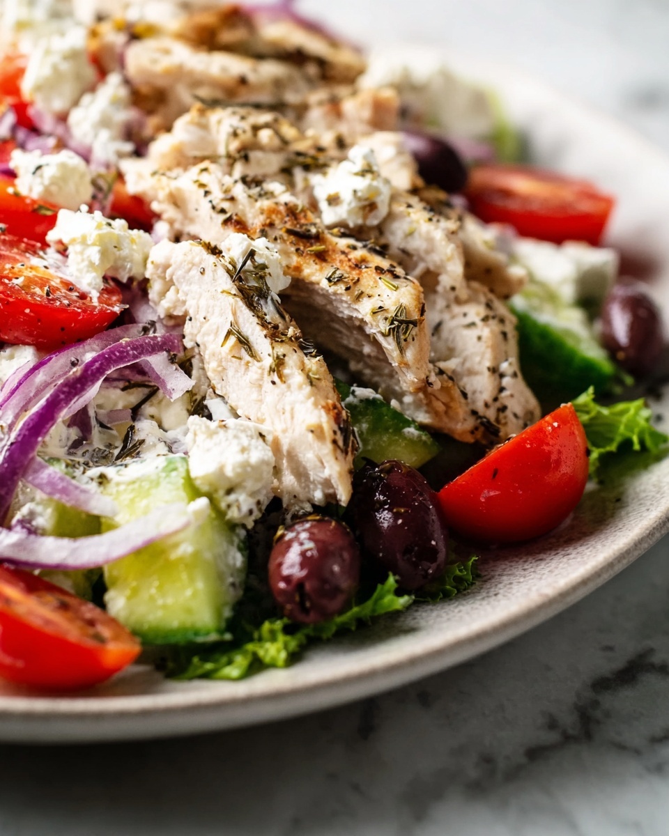 Healthy Greek Chicken Salad Recipe - Recipe Image