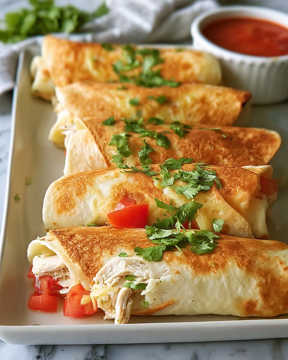 Baked Chicken Chimichangas Recipe - Recipe Image