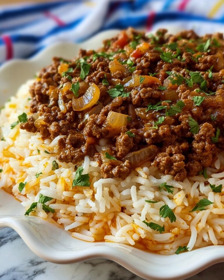 French Onion Ground Beef and Rice Casserole Recipe