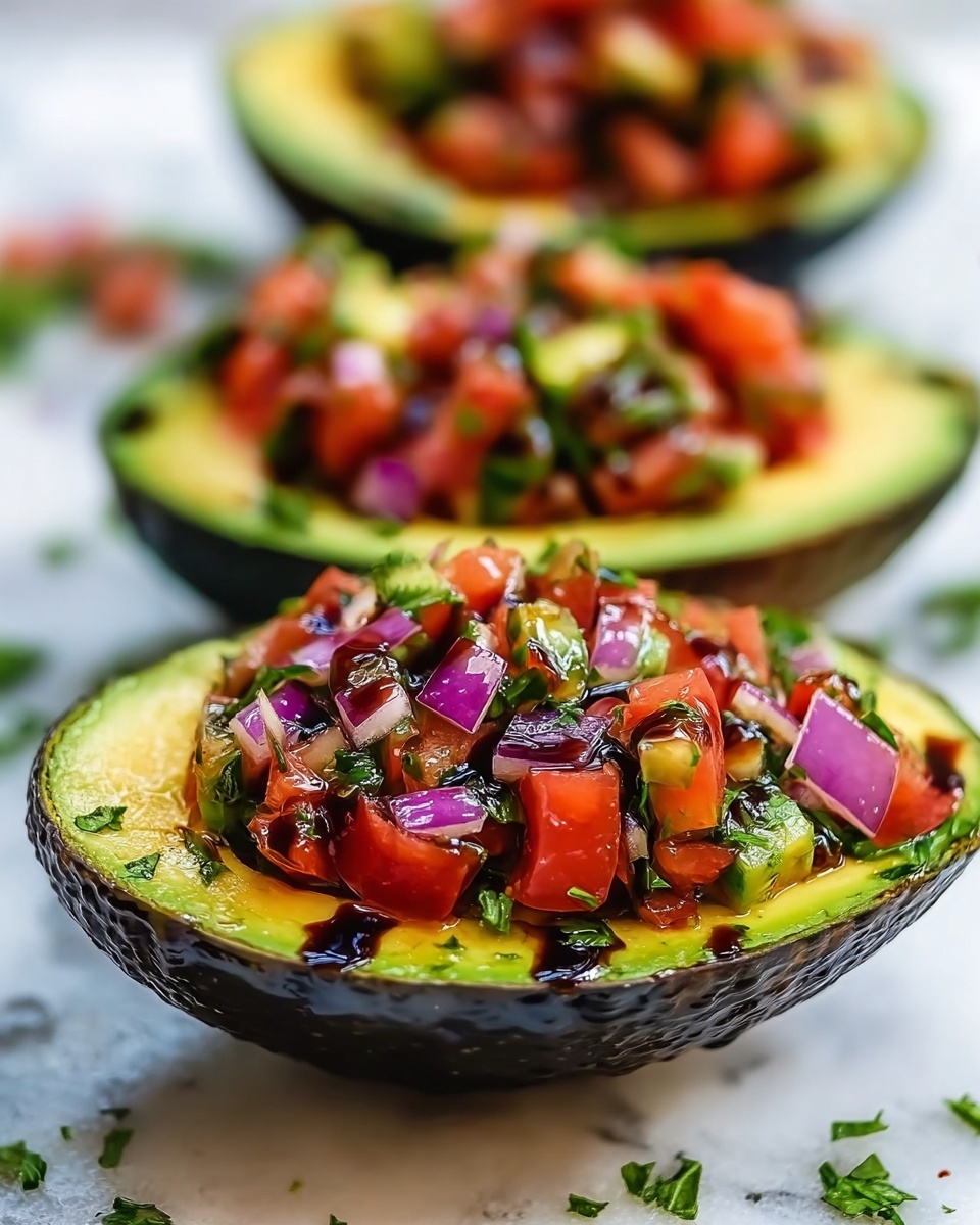 Bruschetta Stuffed Avocado Recipe - Recipe Image