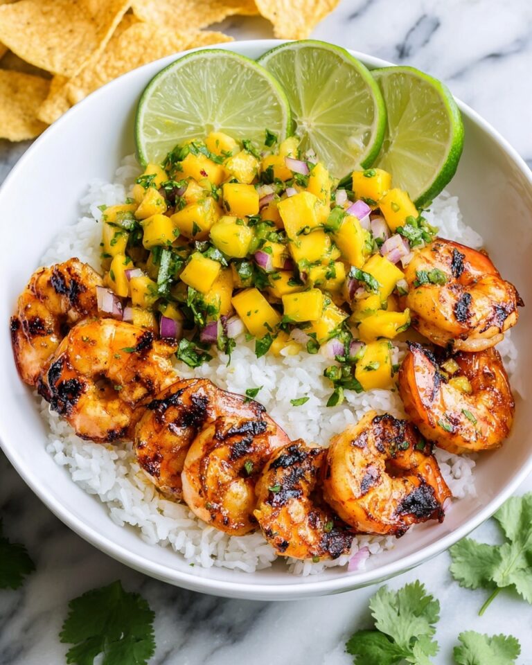 Chili Lime Shrimp Bowls with Mango-Avocado Salsa Recipe