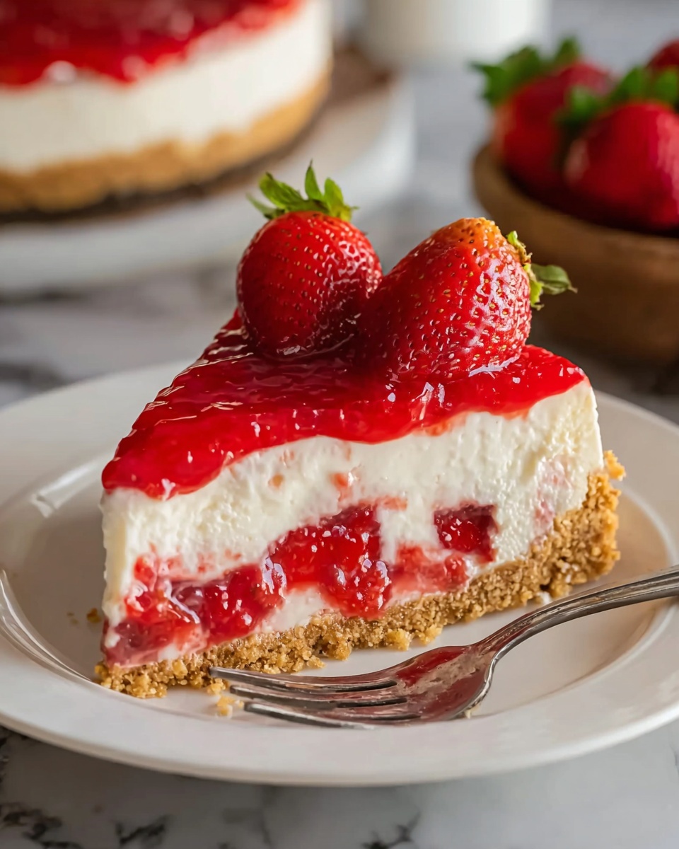Creamy Strawberry Cheesecake Recipe - Recipe Image