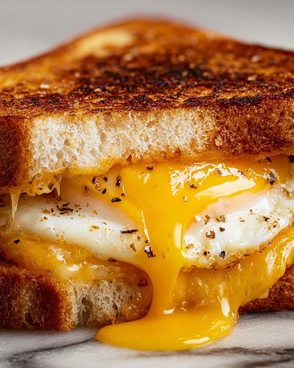 Breakfast Grilled Cheese with Scrambled Eggs Recipe - Recipe Image