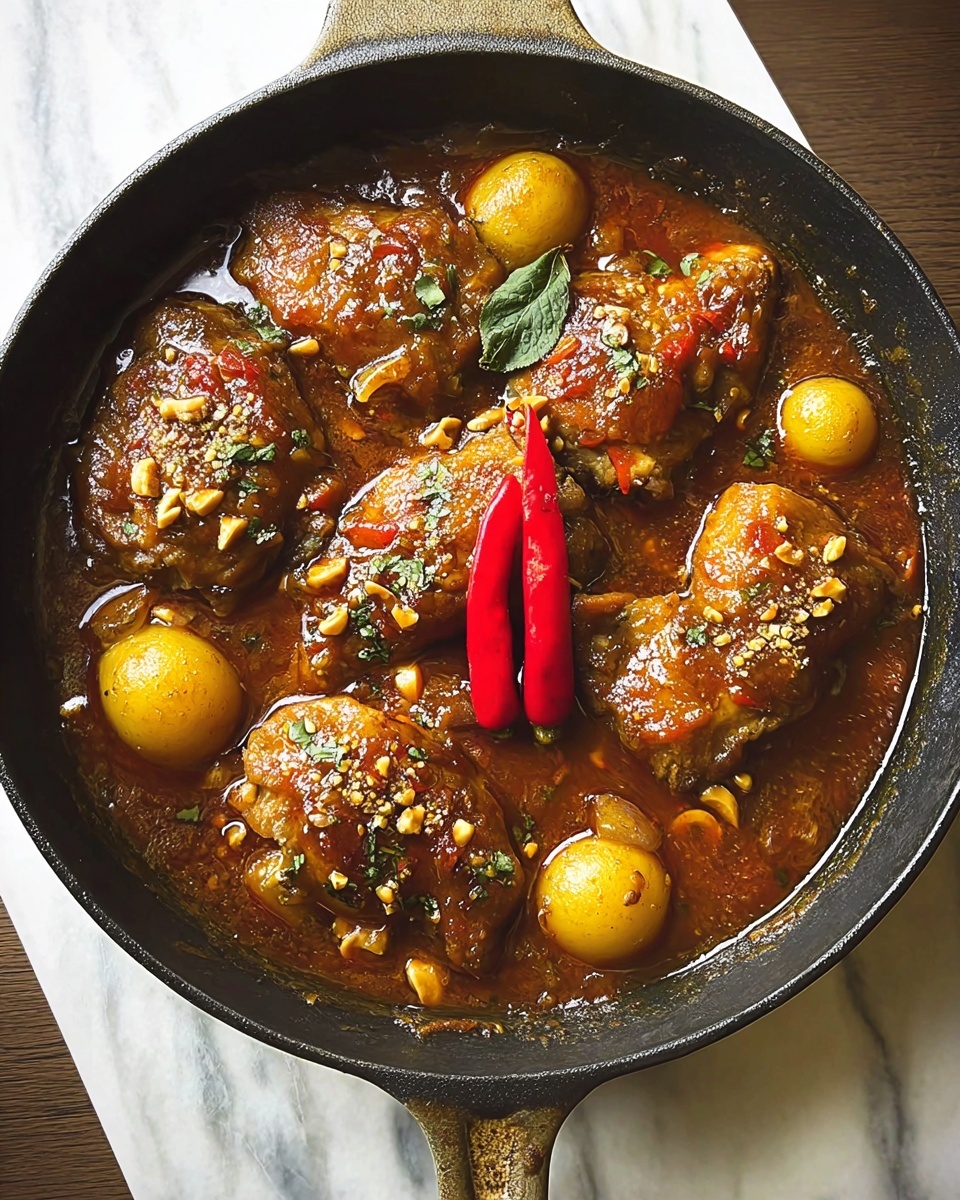 Braised Nutty Satay Chicken Recipe - Recipe Image