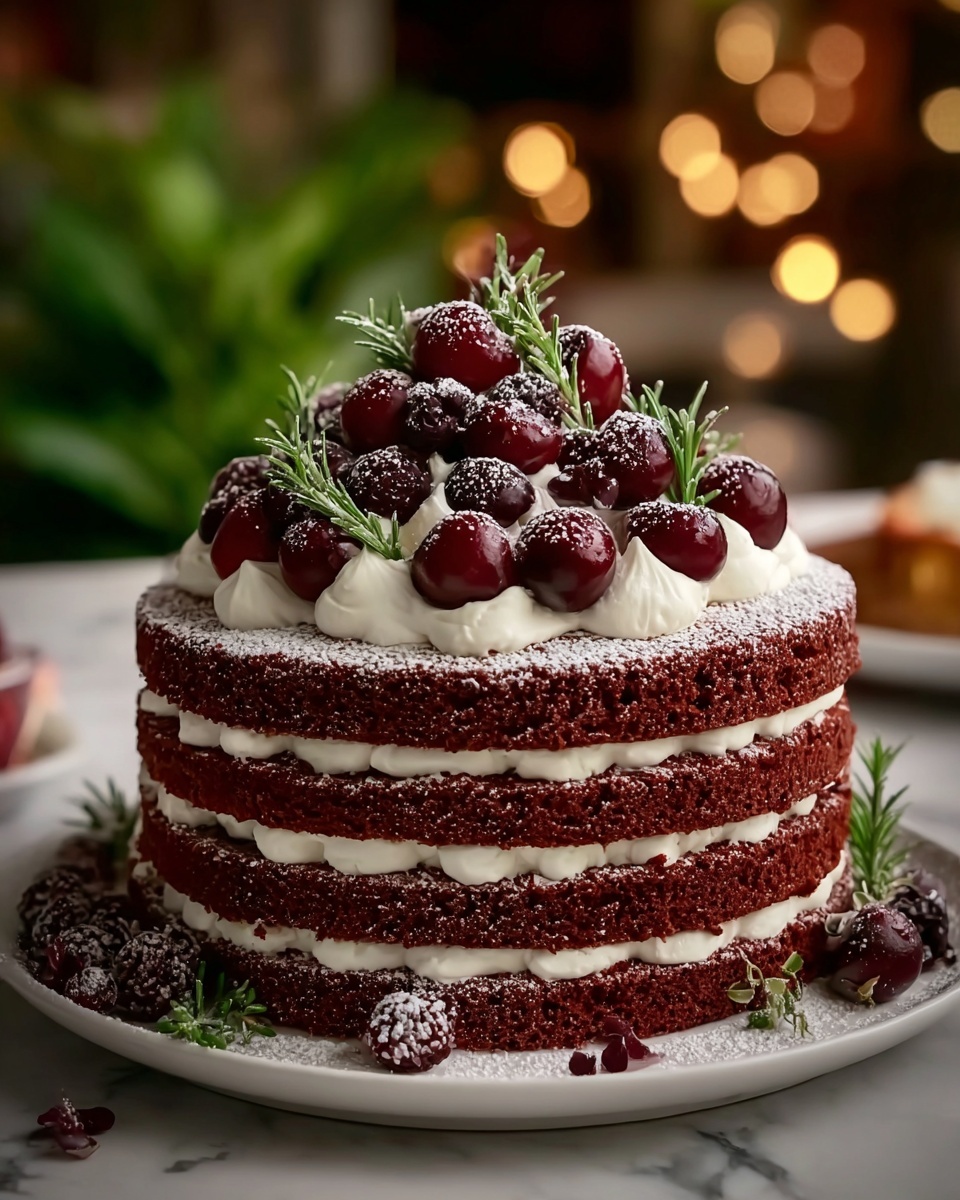 Red Velvet Tree Cake Recipe - Recipe Image