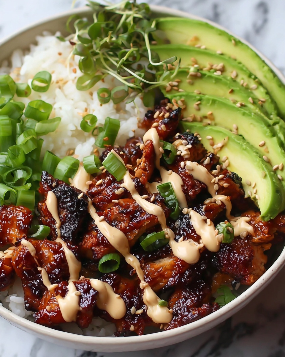 Sticky Chicken Rice Bowls Recipe - Recipe Image