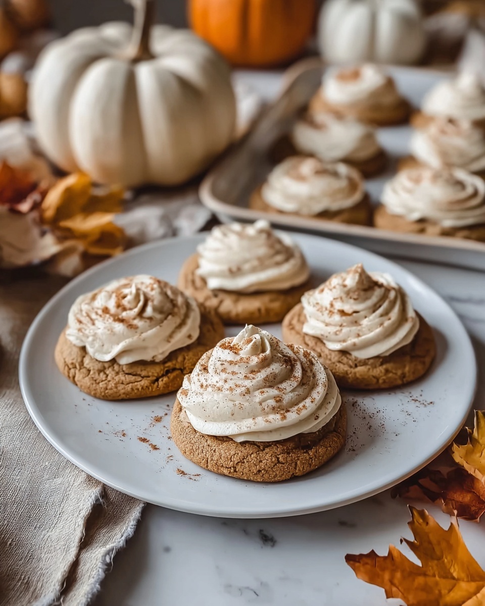 Soft Pumpkin Cookies with Cream Cheese Frosting Recipe - Recipe Image