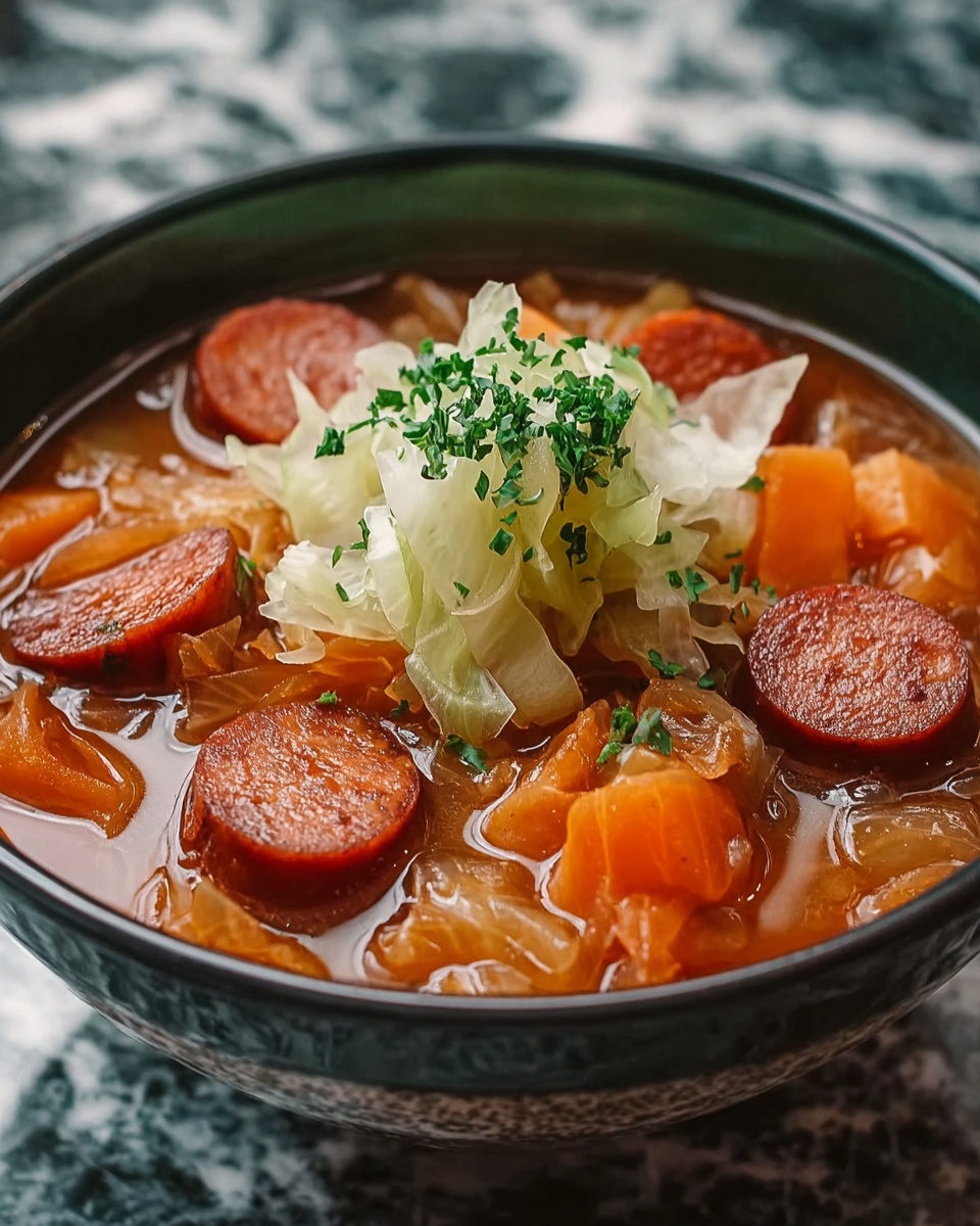 Kielbasa and Sauerkraut Soup Recipe - Recipe Image