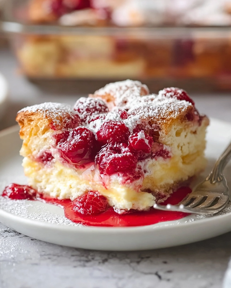 Raspberry Cheesecake French Toast Casserole Recipe - Recipe Image