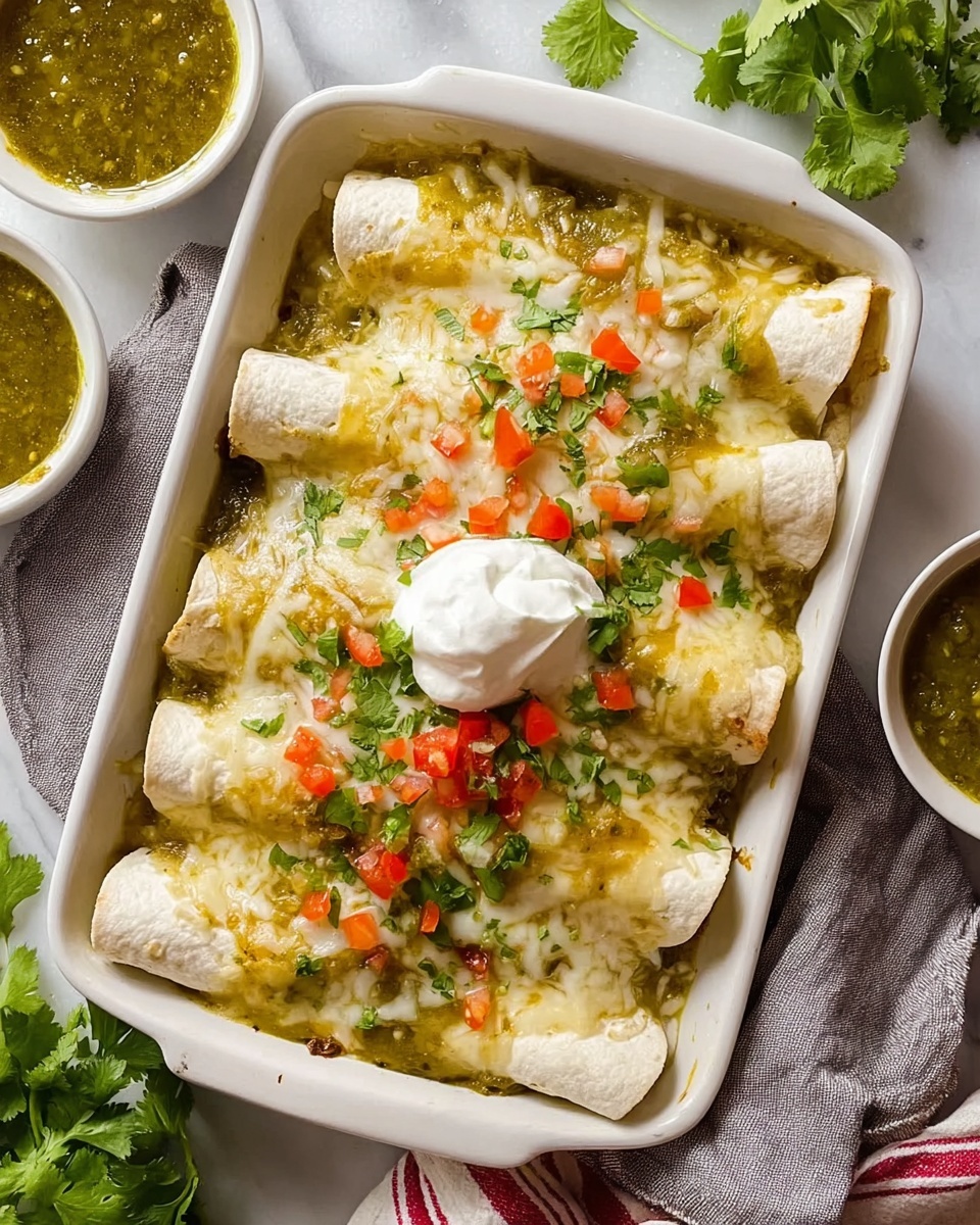 Salsa Verde Chicken Enchiladas Recipe - Recipe Image