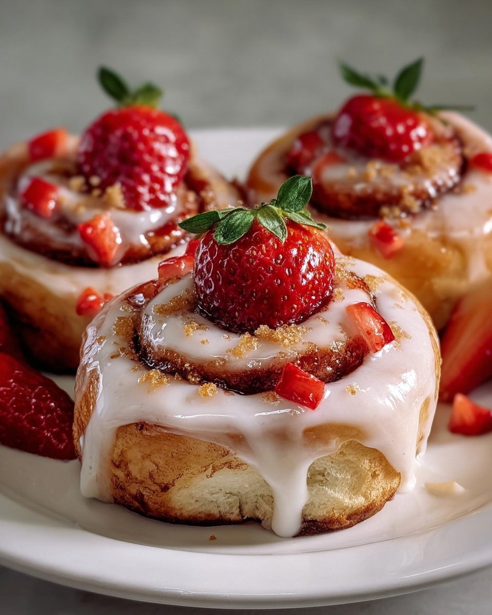 Strawberry Cheesecake Cinnabon Rolls Recipe - Recipe Image