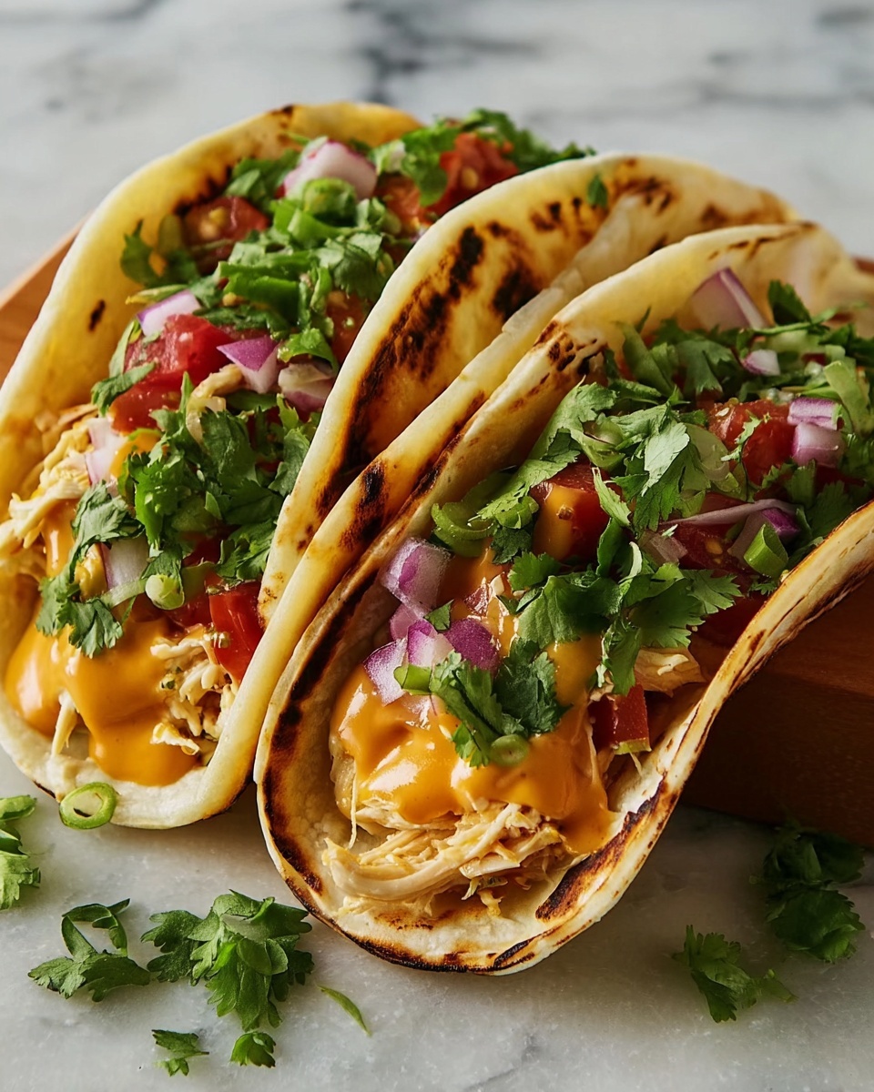 Queso Chicken Tacos Recipe - Recipe Image