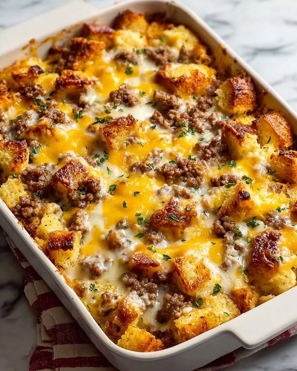 Biscuits and Gravy Hashbrown Breakfast Casserole Recipe - Recipe Image