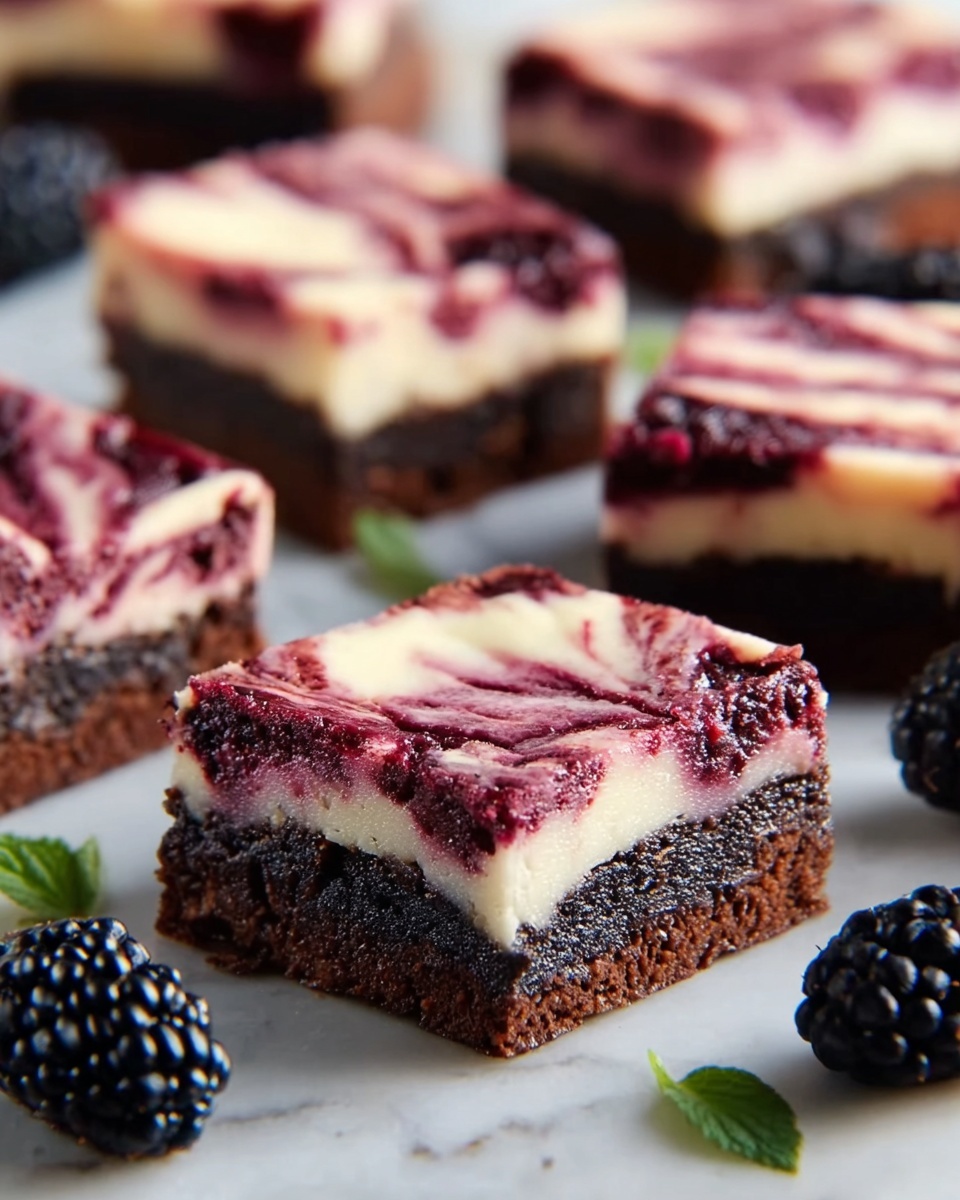 Blackberry Cheesecake Brownies Recipe - Recipe Image