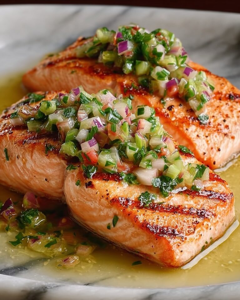 Miso Butter Salmon with Sizzled Scallion Salsa Verde Recipe