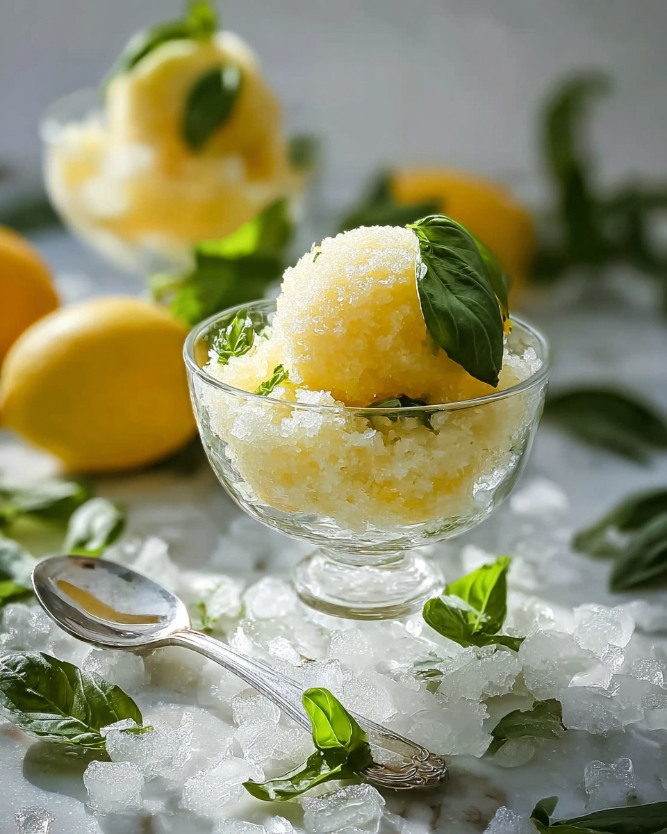Lemon and Basil Granita Recipe - Recipe Image