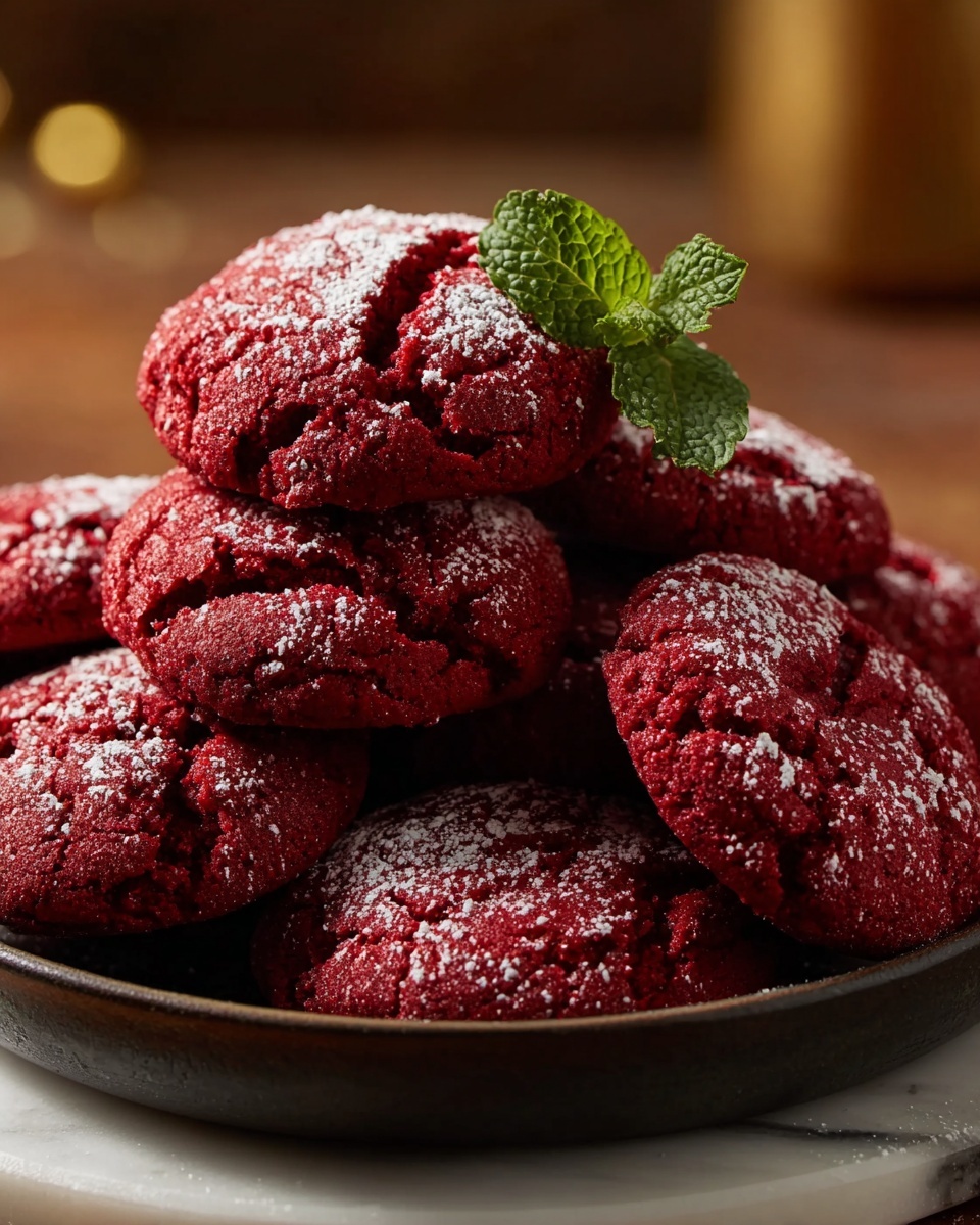 Red Velvet Crinkle Cookies Recipe - Recipe Image