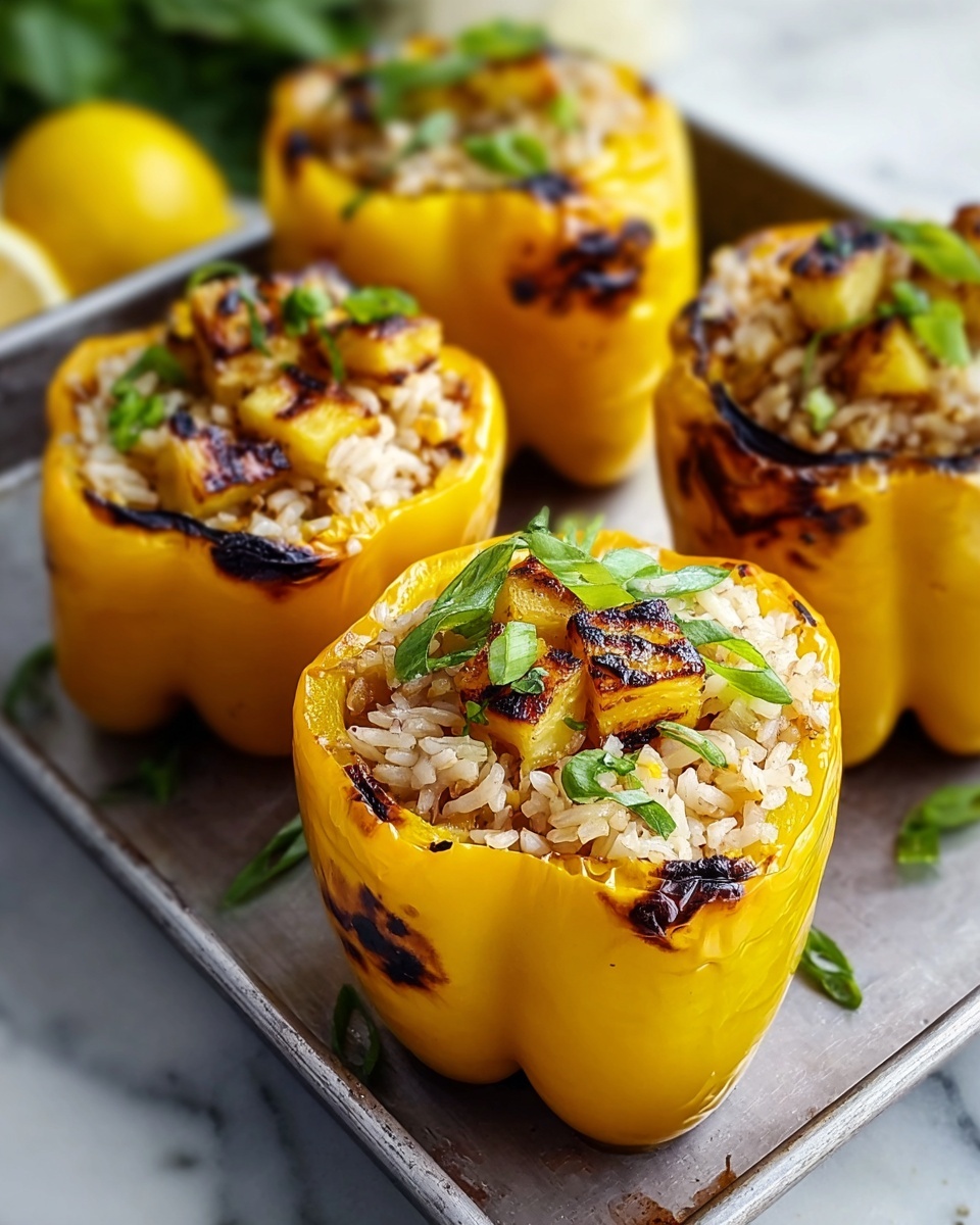 Teriyaki Pineapple Chicken & Rice Stuffed Peppers Recipe - Recipe Image