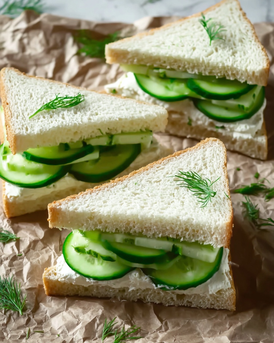 Cucumber Tea Sandwiches Recipe - Recipe Image